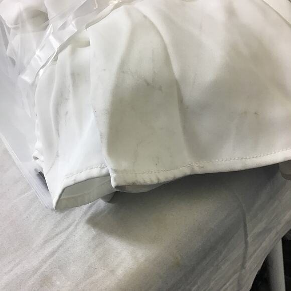 LULU'S XS Follow My Heart Ivory Lace Sleeveless Wide-Leg Jumpsuit *flaw B34 - Picture 10 of 10